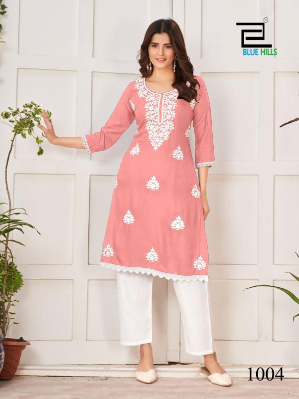 Blue Hills Nawab Nx Rayon Designer Kurti Collection